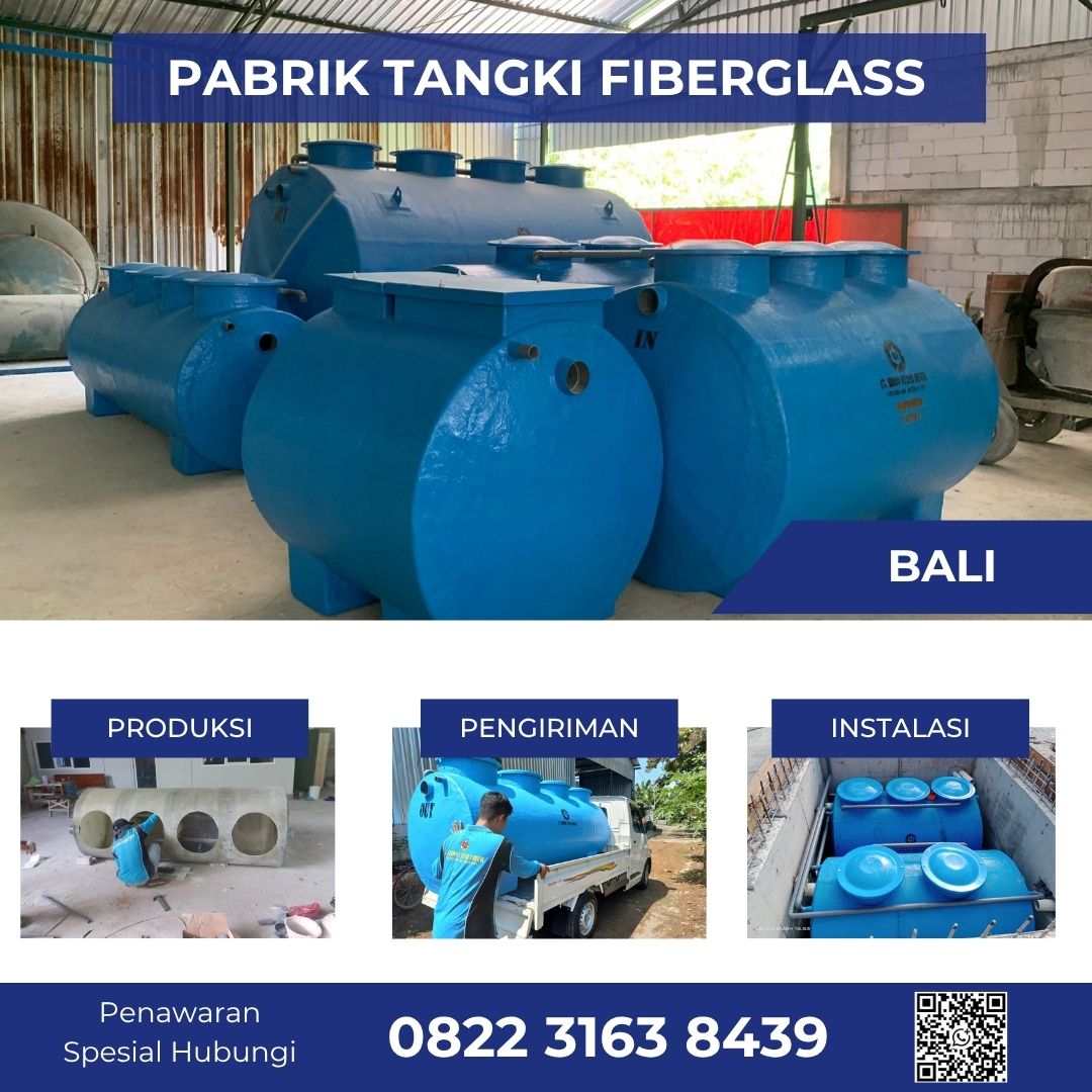 Tangki Limbah Fiberglass Dan Tangki IPAL Untuk Pembangunan Hotel Dan Villa Di Denpasar