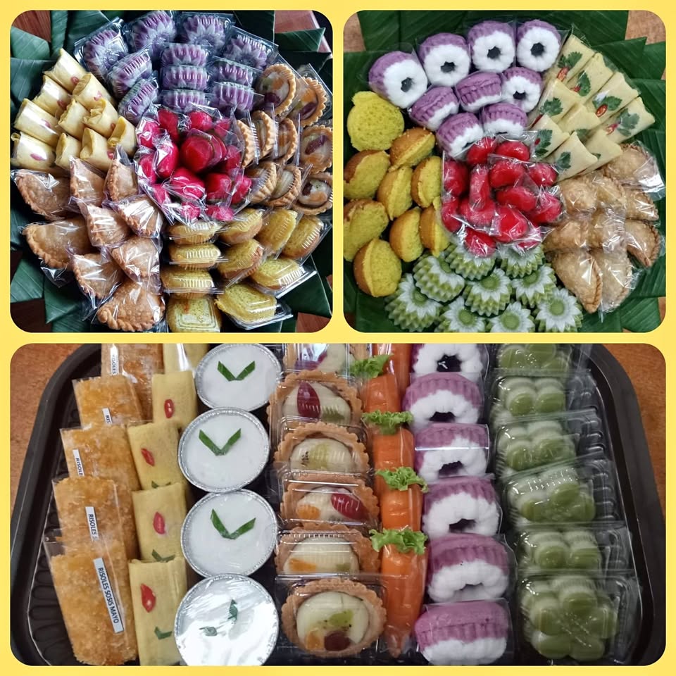 Sedia berbagai macam kue basah, jajanan pasar, eceran minimal pesan 20 pcs.