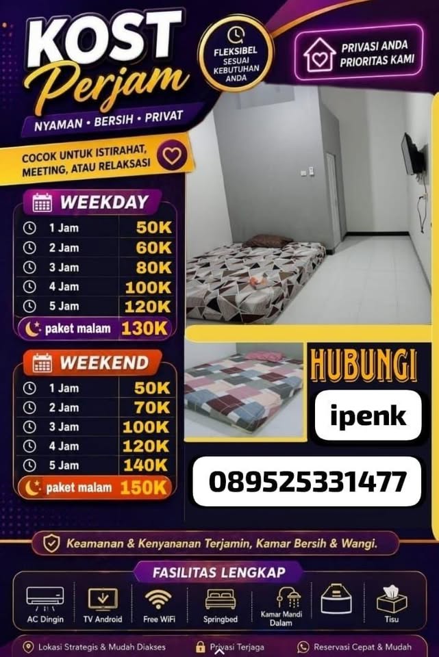 Penginapan harian atau per jam