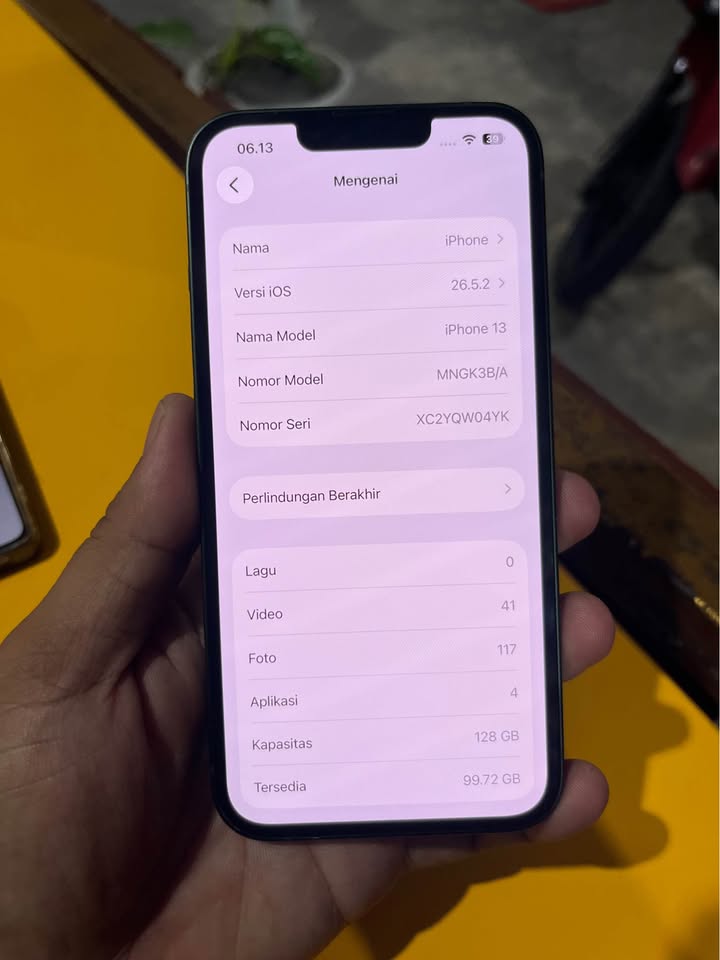 iPhone 13 128GB Fullset Bh 95%
