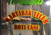 Tersedia makanan : – Martabak Telur – Roti Cane – Sate Padang – Sate Kacang