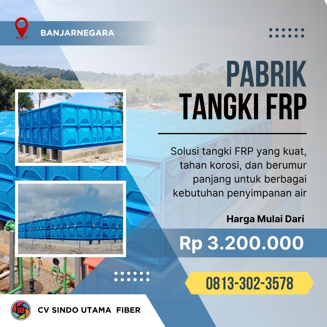 Penjualan Water Tank Fiberglass 2000 Liter Lokasi Prpyek di Banjarnegara