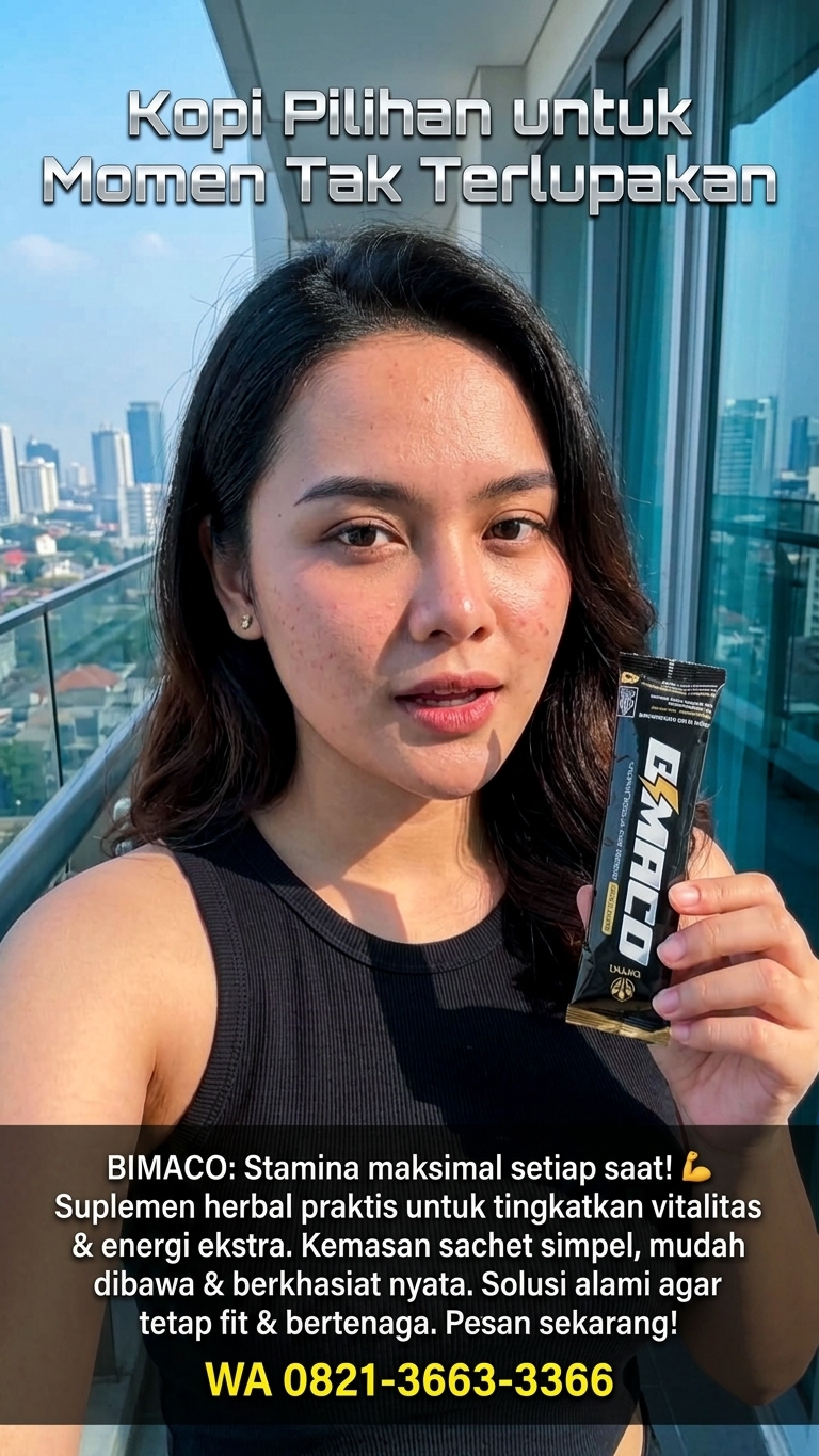 BIMACO ORIGINAL Premium Energy Coffee Serbuk Kopi Ginseng Untuk Menambah Stamina Isi 8 Sachet