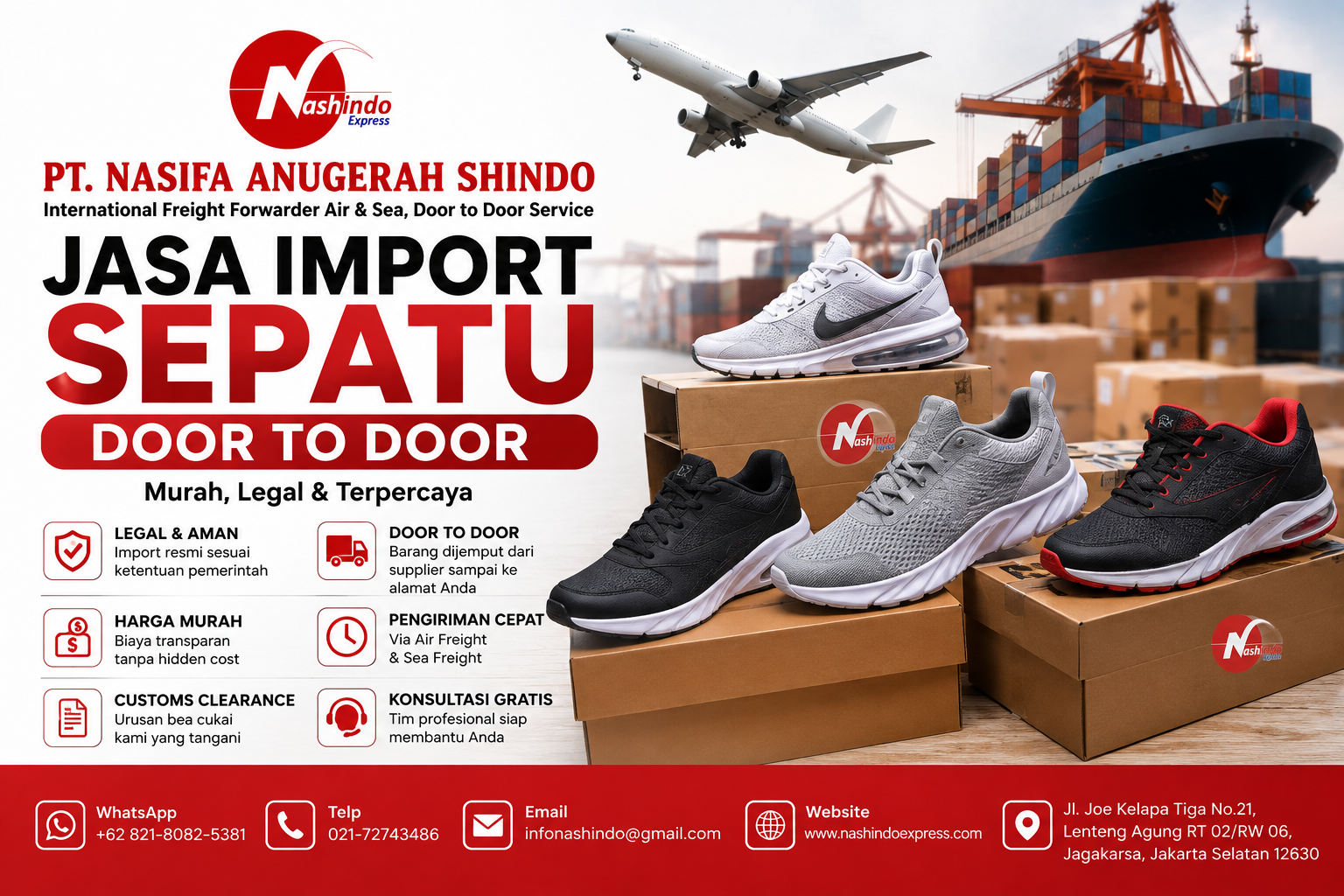 Nashindo Express : Jasa Import Sepatu Door to Door