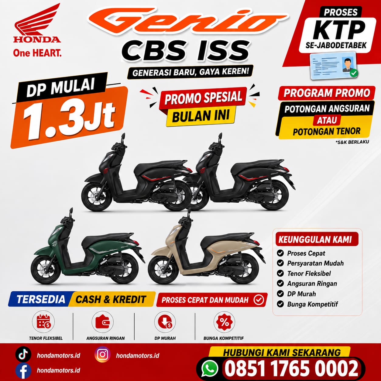 HONDA GENIO CBS ISS DP 1.3JT