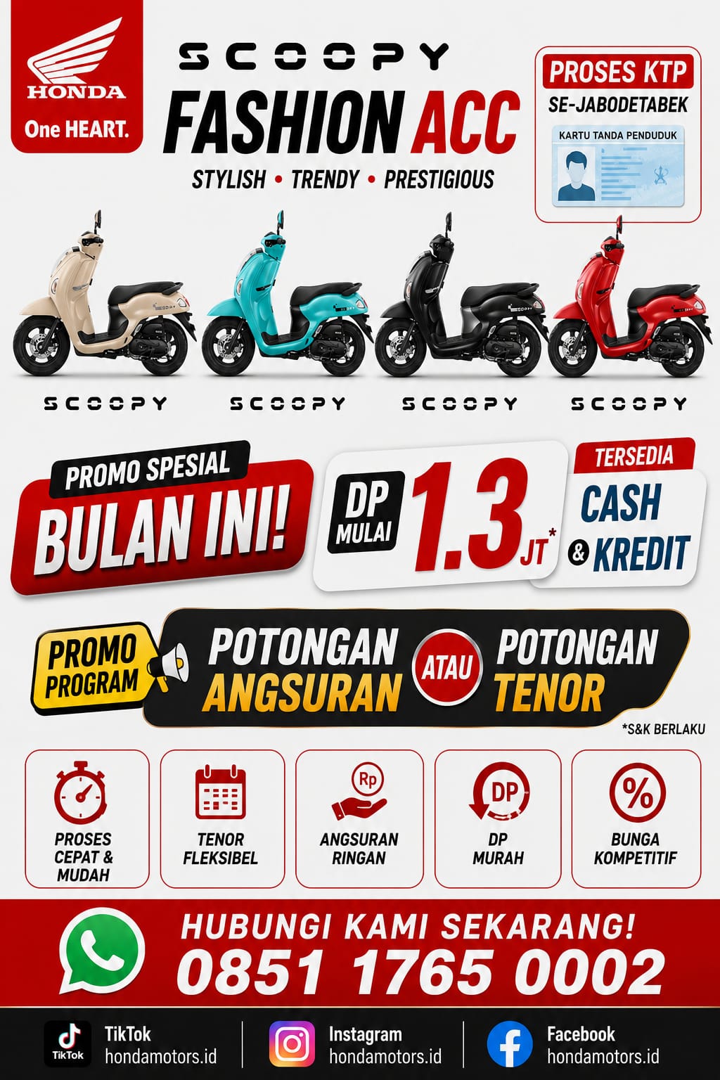 HONDA SCOOPY FASHION DP 1.3JT