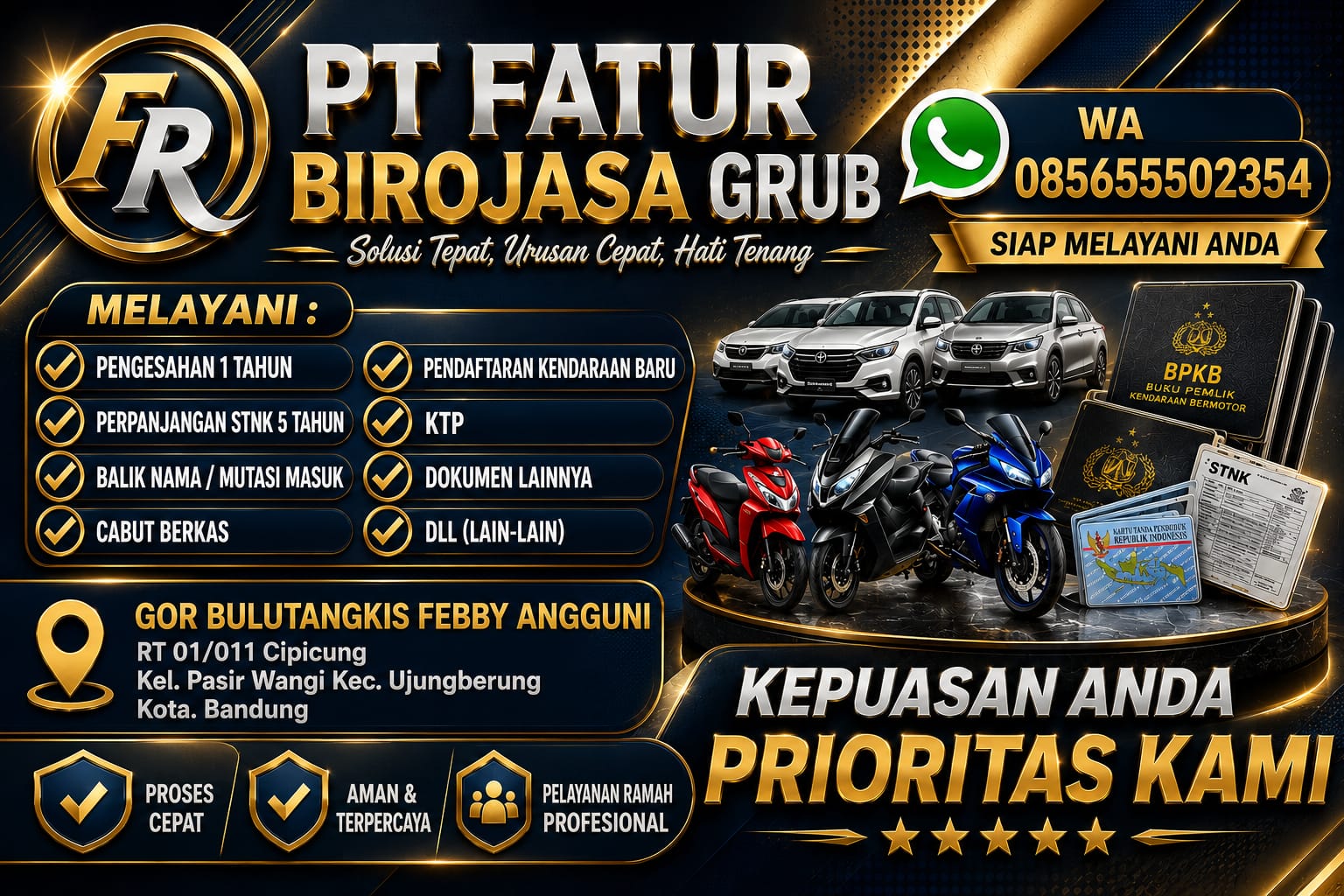 PT.FATUR BIROJASA GROUP, Biro Jasa STNK / Dokumen Bandung