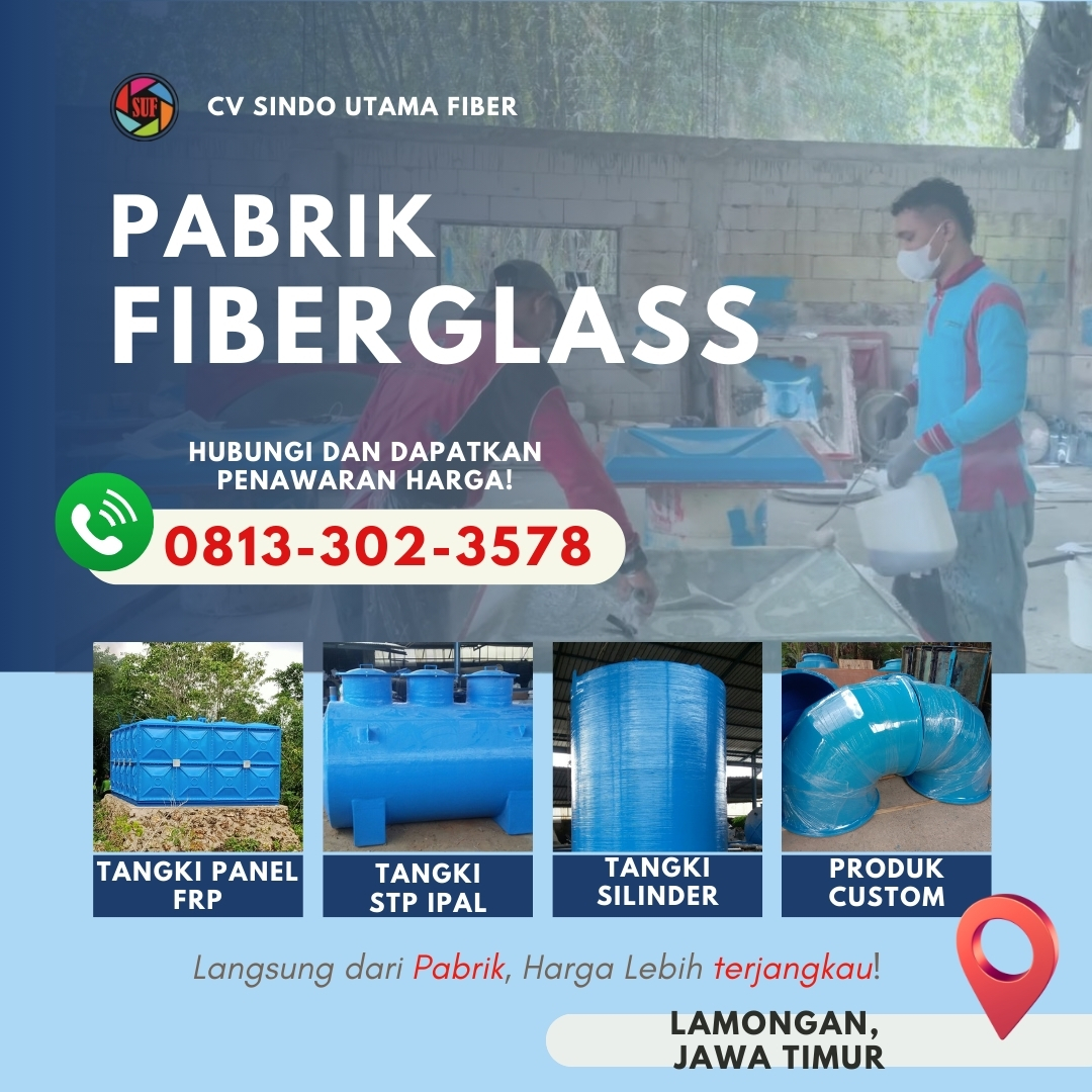 Tangki FRP Fiberglass Ready Stok Siap Kirim Hari Ini Lamongan