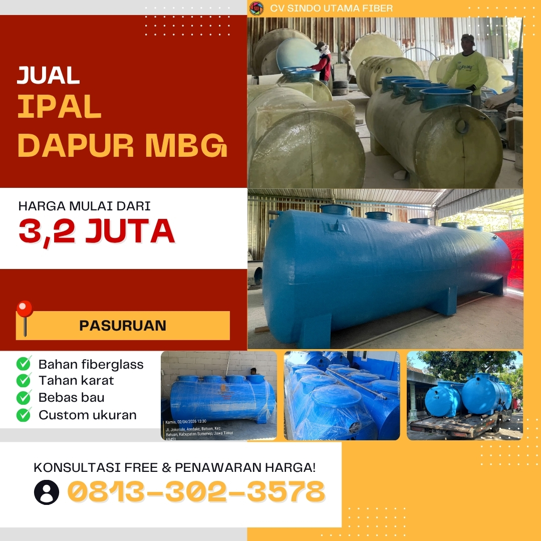 Tempat Jual IPAL untuk Proyek Sanitasi MBG di Pasuruan