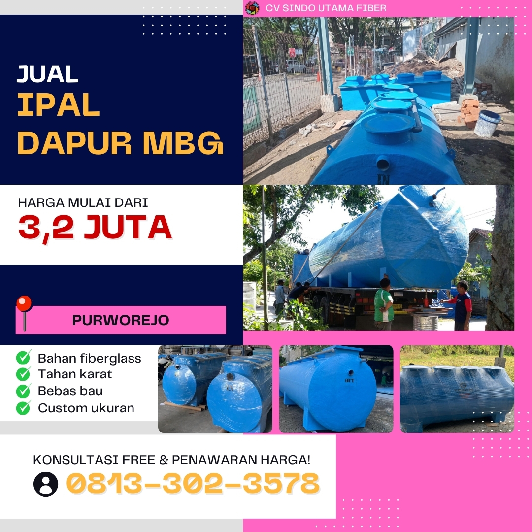 Beli Tangki IPAL 5M³ Langsung Harga Pabrik di Purworejo