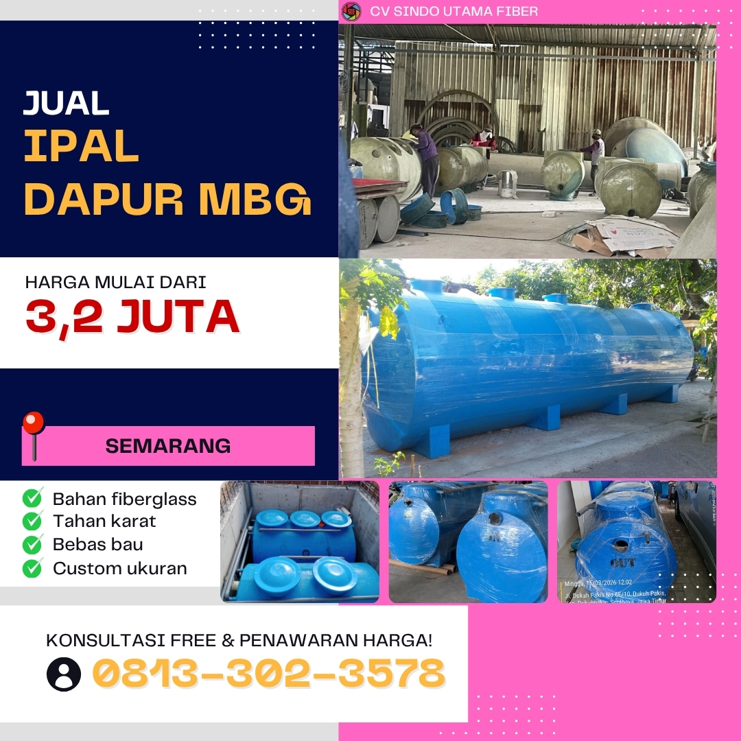 Menyediakan Tangki IPAL 3000L – Custom Ukuran Harga Terjangkau di Tegal