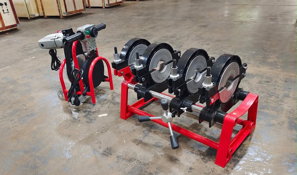 MESIN LAS PIPA HDPE MANUAL 8″INCH 200 MM SHDS Y 4 CLAMPS