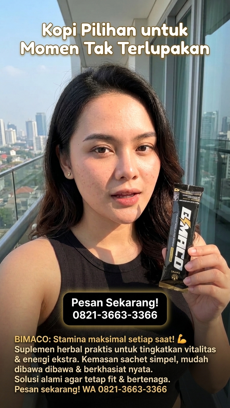 BIMACO ORIGINAL Premium Energy Coffee Serbuk Kopi Ginseng Untuk Menambah Stamina Isi 8 Sachet