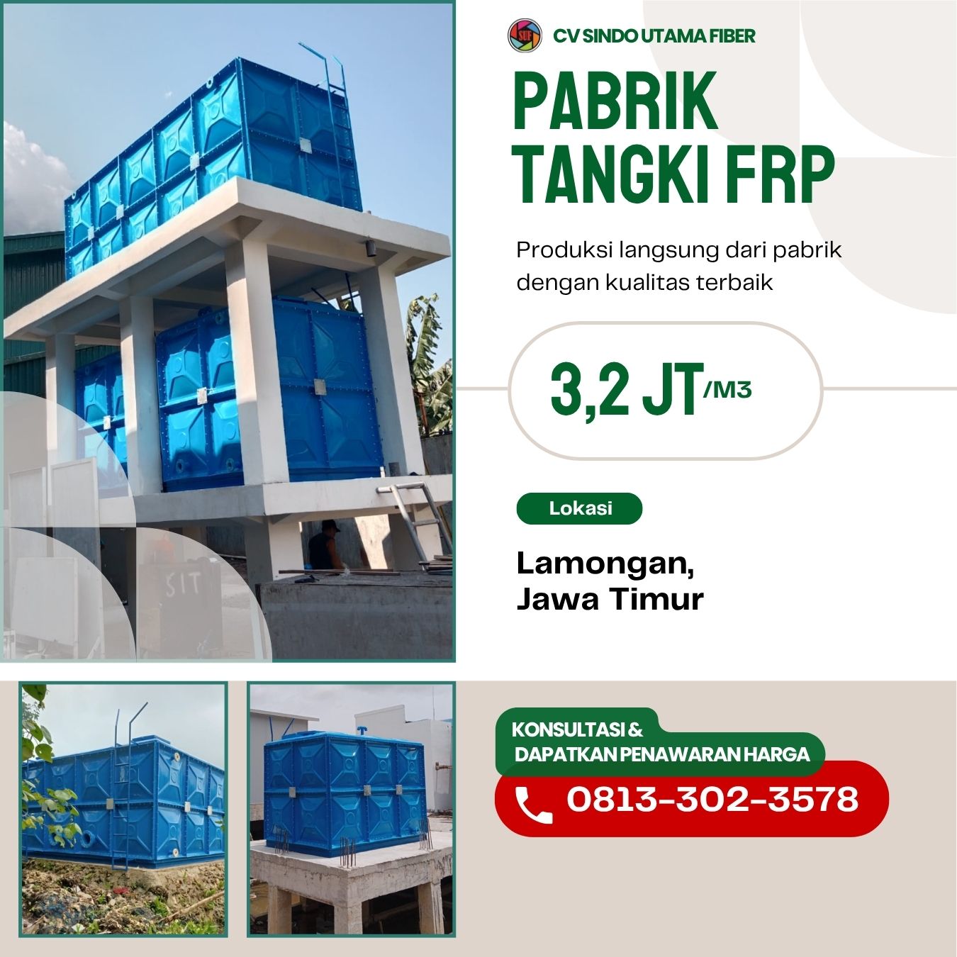 Solusi Tangki FRP Lamongan untuk Penampungan Air yang Lebih Praktis