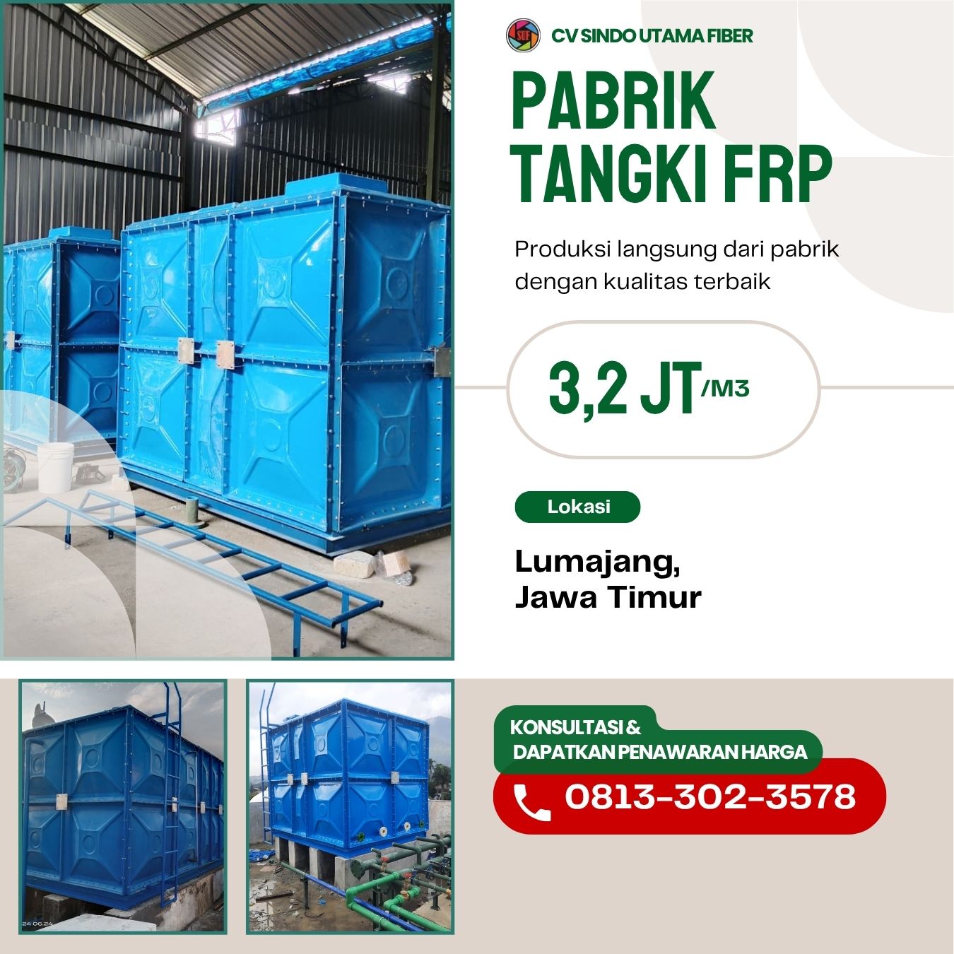 Upgrade Tangki FRP Lumajang Kokoh, Modern dan Siap Digunakan