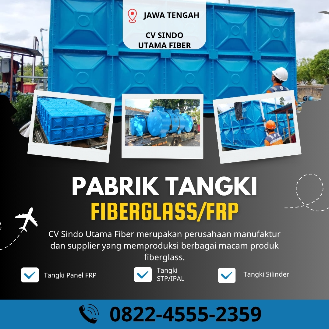 Tangki Fiberglass FRP-Jual Tangki Air, Panel & Silinder Boyolali Jawa Tengah