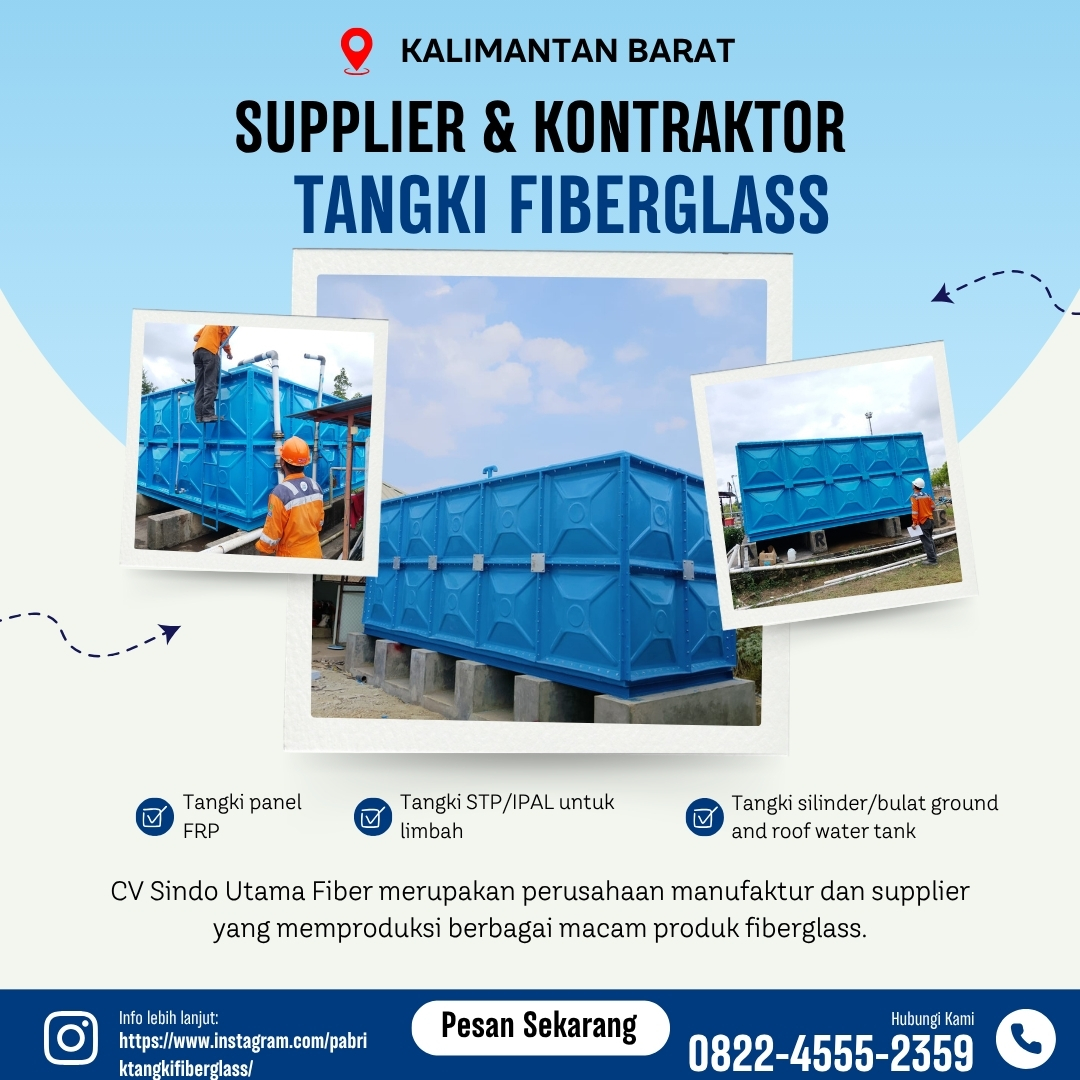 Tangki Fiberglass FRP | Roof Tank, Ground Tank & Panel Tank Banjar Kalimantan Selatan
