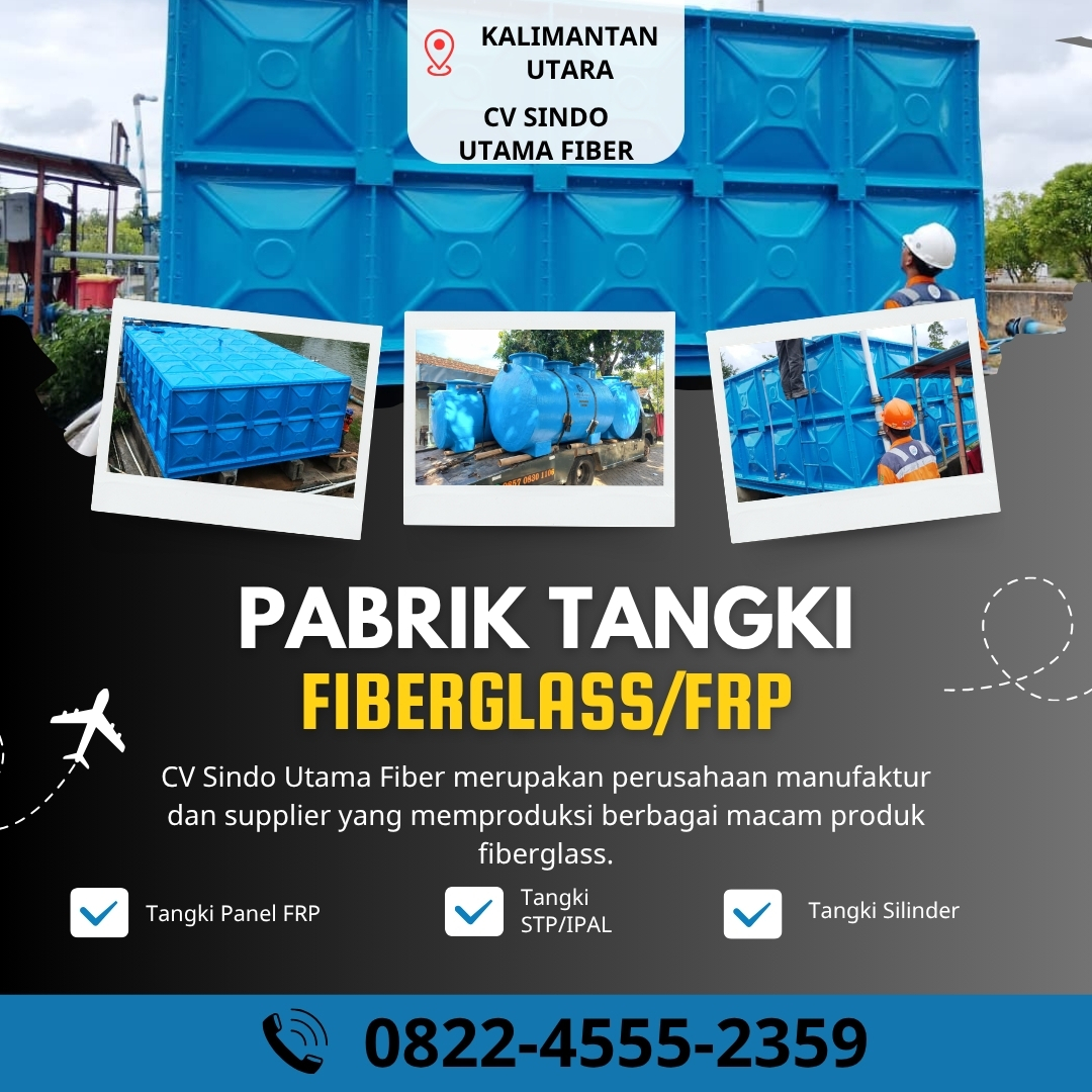 Tangki Fiberglass FRP Premium Awet Tahan Korosi Makassar Sulawesi Selatan