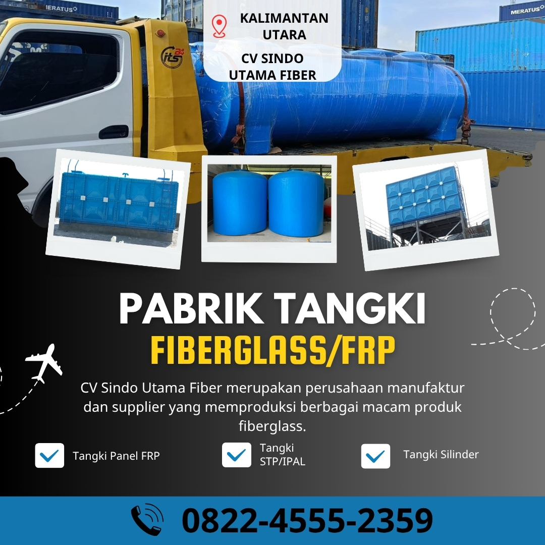 Tangki Air Fiberglass FRP Heavy Duty Tarakan Kalimantan Utara