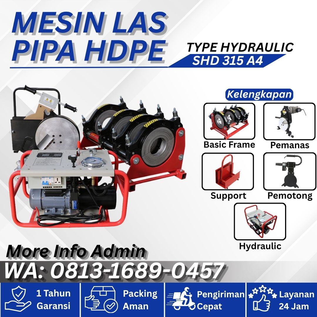 Jual Mesin Penyambung Pipa HDPE Hydraulic 12 Inch 315mm – Butt Fusion Machine Hydraulic