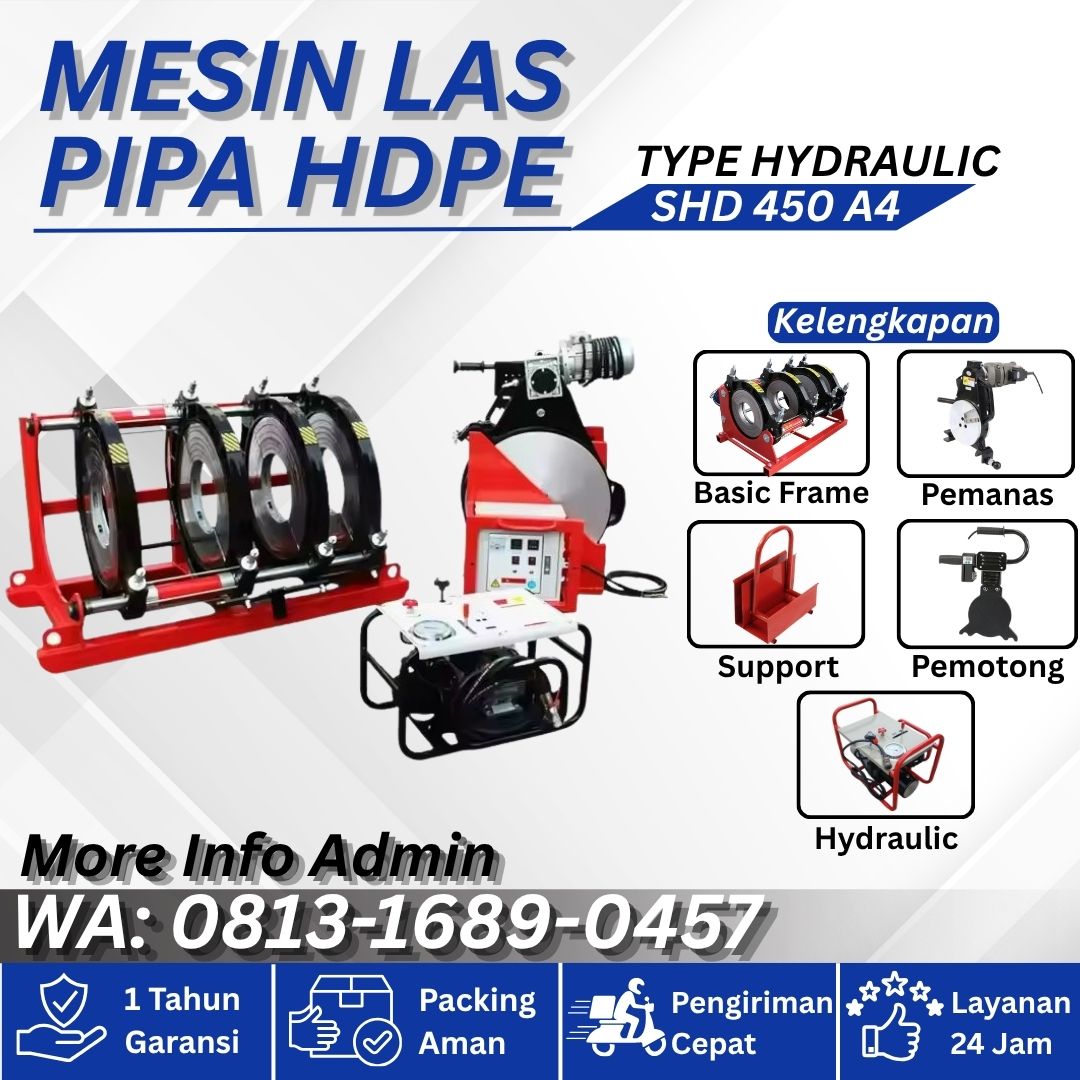 Solusi Penyambung Pipa HDPE – Mesin Las Pipa HDPE Hydraulic Ukuran 8″Inch Sampai 18″Inch