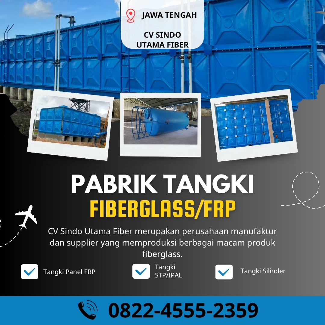 Tangki Fiberglass FRP-Jual Tangki Air, Panel & Silinder Boyolali Jawa Tengah