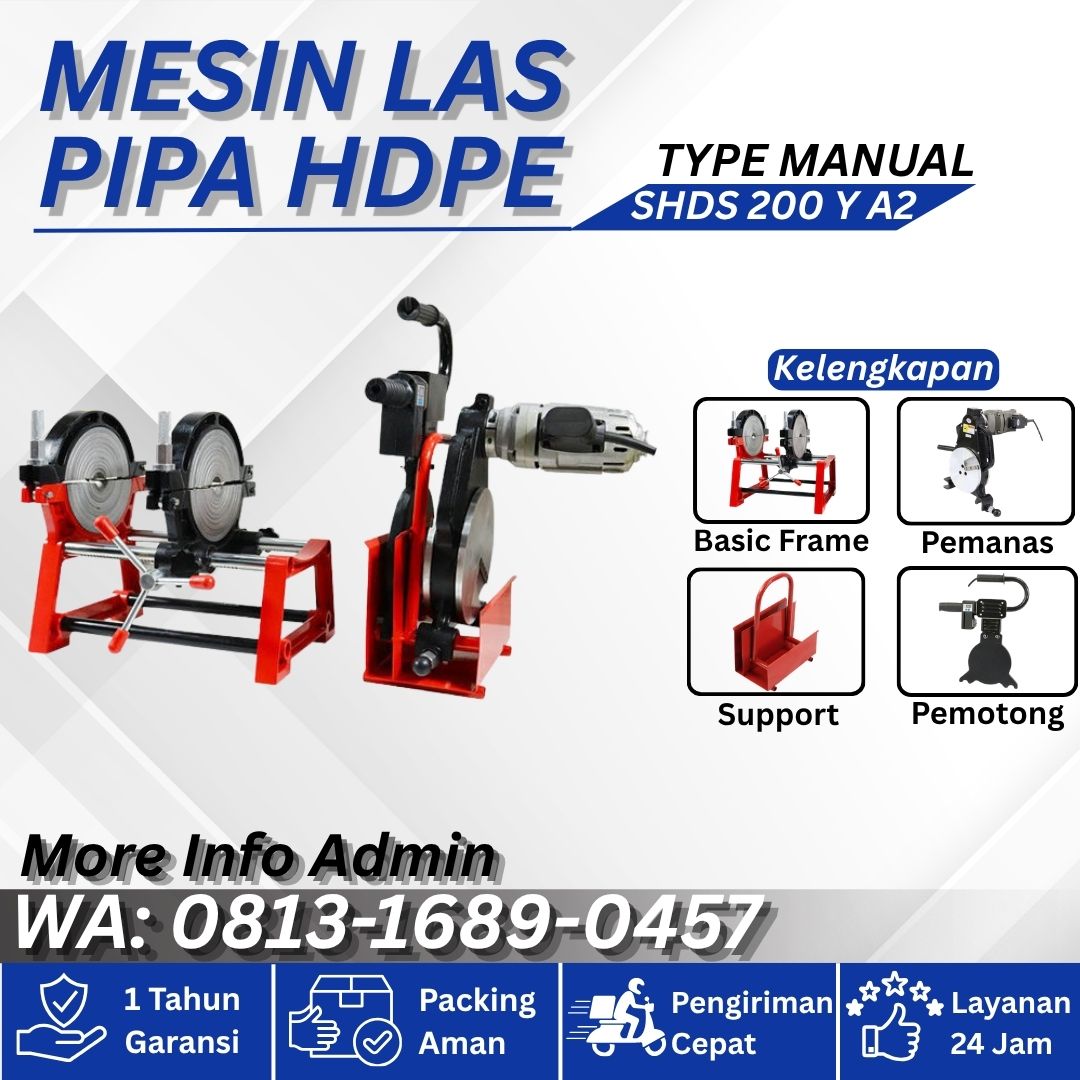 Jual Mesin Las Pipa HDPE 200mm Manual