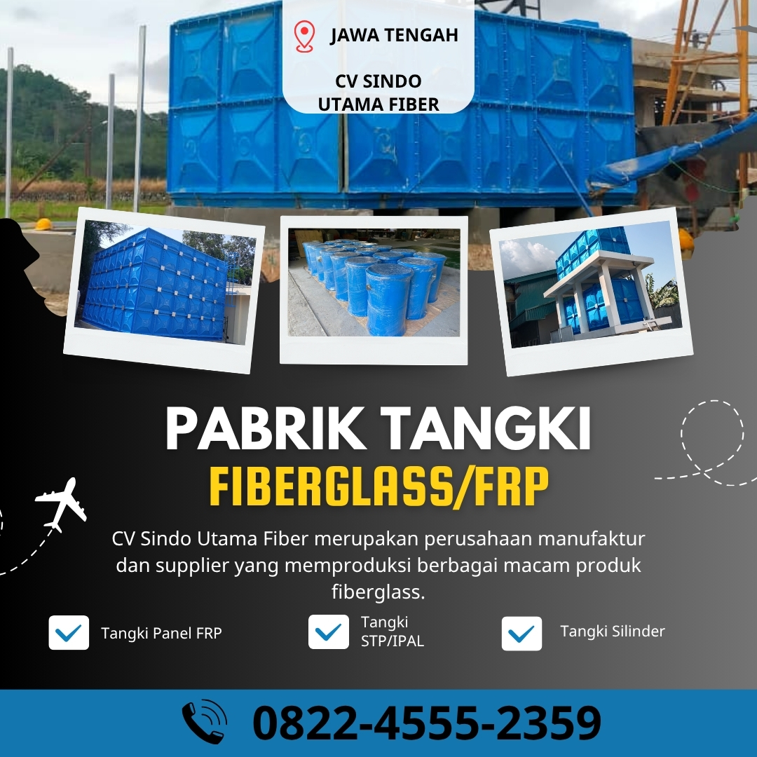 Tangki Fiberglass FRP-Jual Tangki Air, Panel & Silinder Boyolali Jawa Tengah