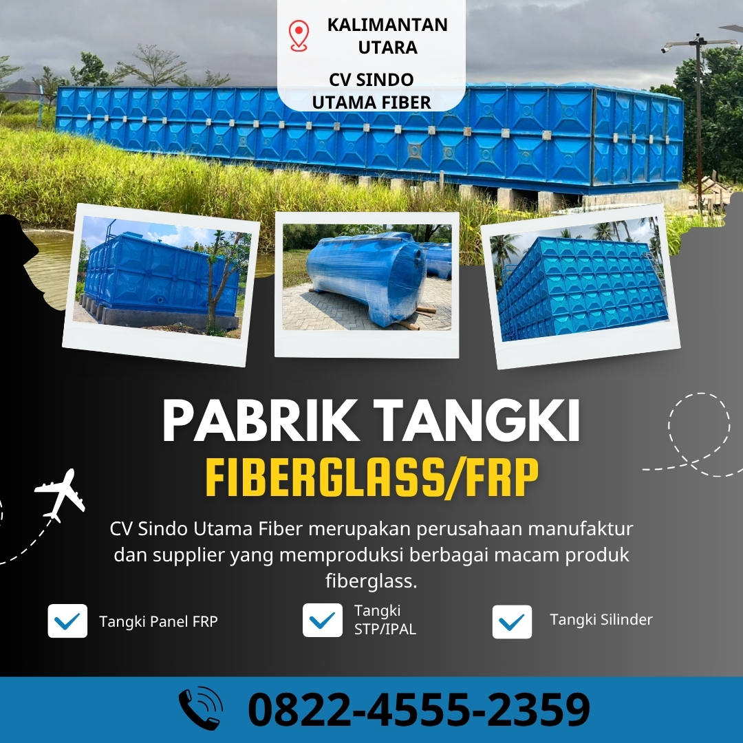 Tangki Silinder FRP Vertikal Horizontal Mamuju Sulawesi Barat