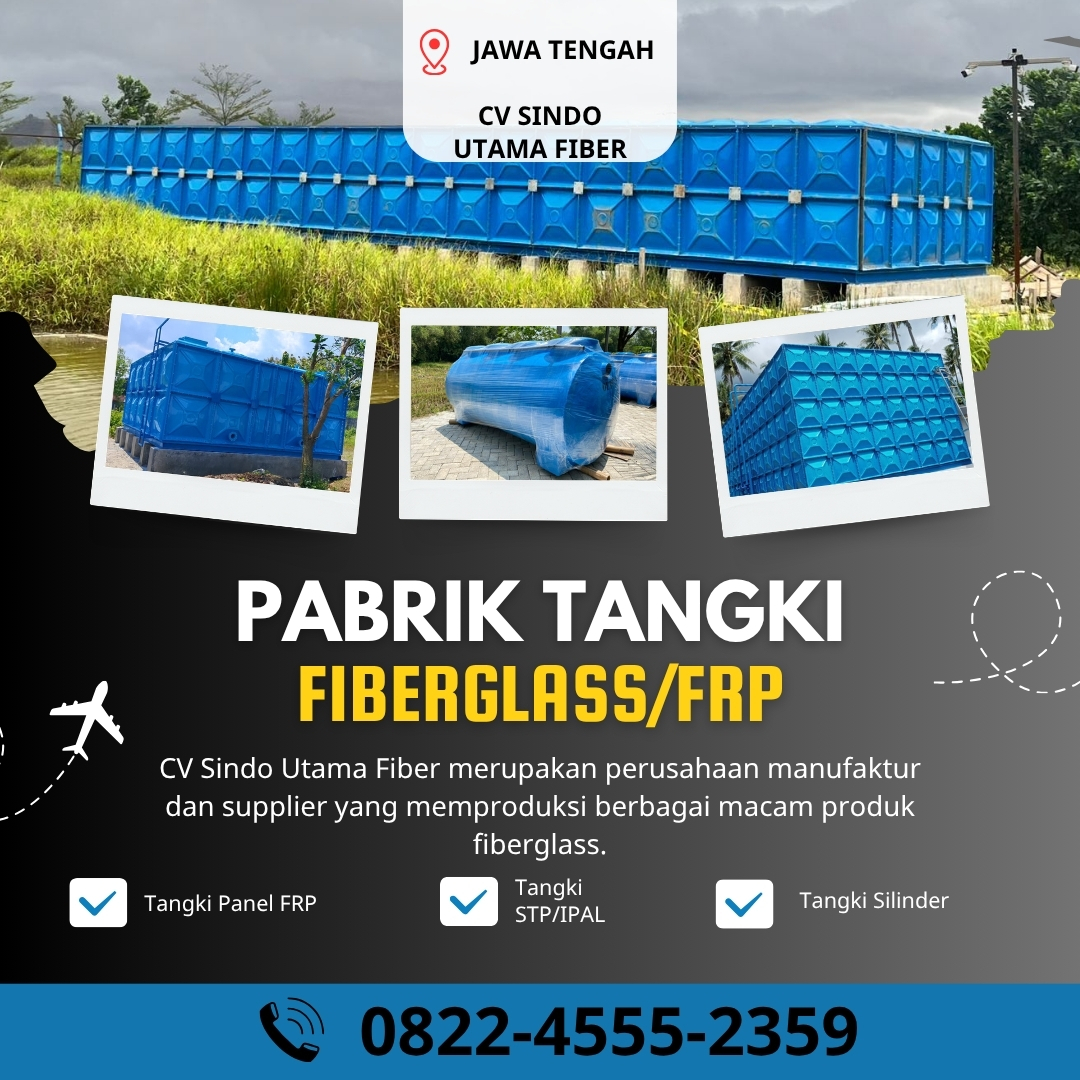 Tangki Fiberglass FRP-Jual Tangki Air Panel & Silinder Purbalingga Jawa Tengah