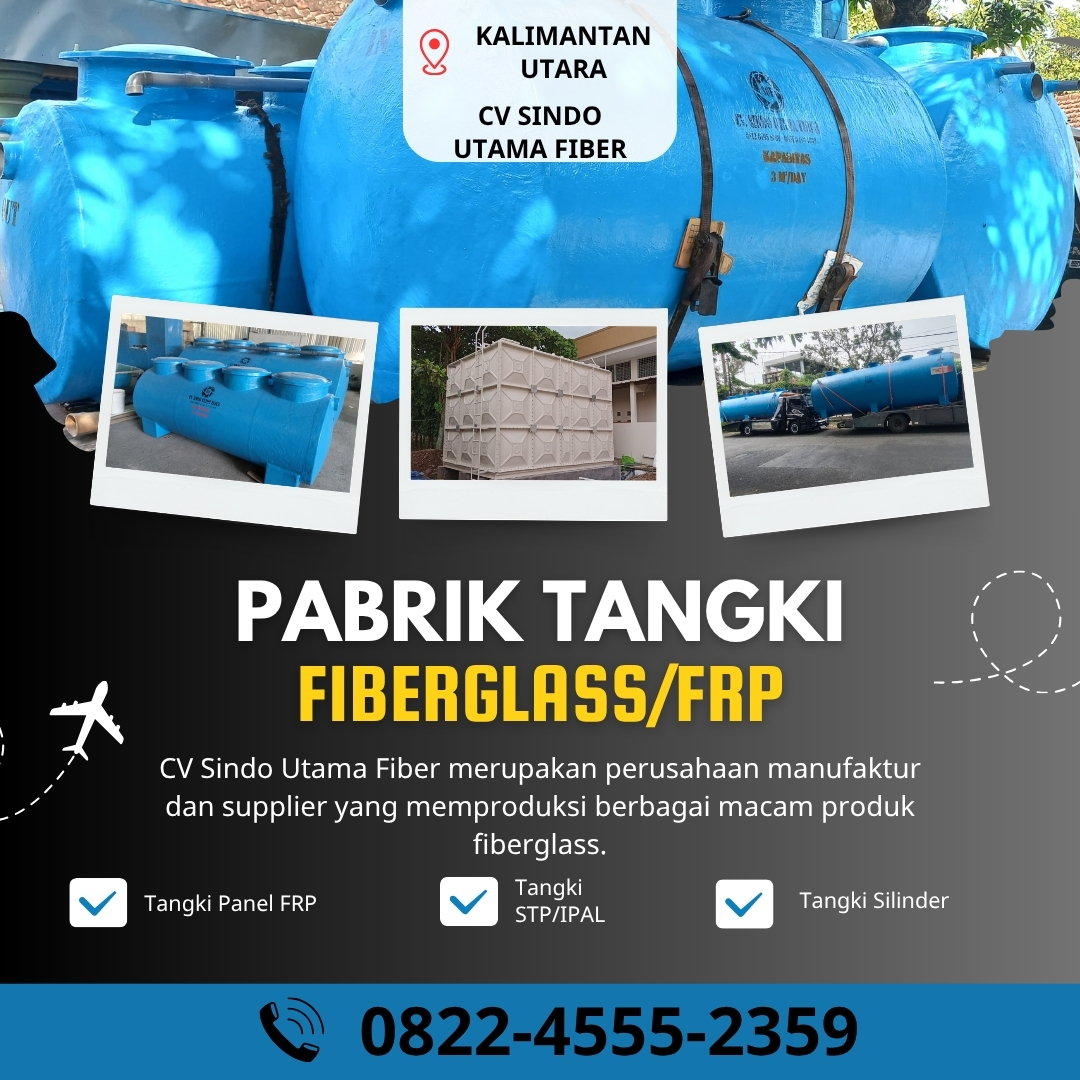 Tangki Fiberglass FRP Premium Awet Tahan Korosi Makassar Sulawesi Selatan