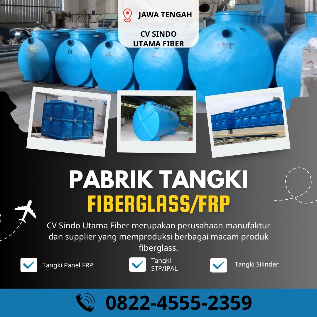 Tangki Fiberglass FRP-Jual Tangki Air, Panel & Silinder Sragen Jawa Tengah