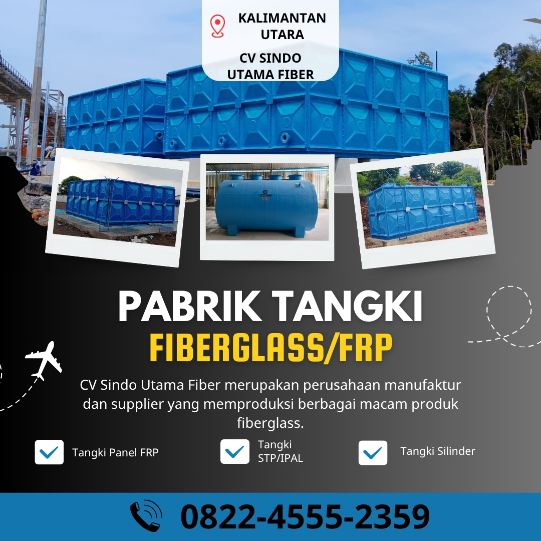 Tangki Air Fiberglass FRP Heavy Duty Tarakan Kalimantan Utara
