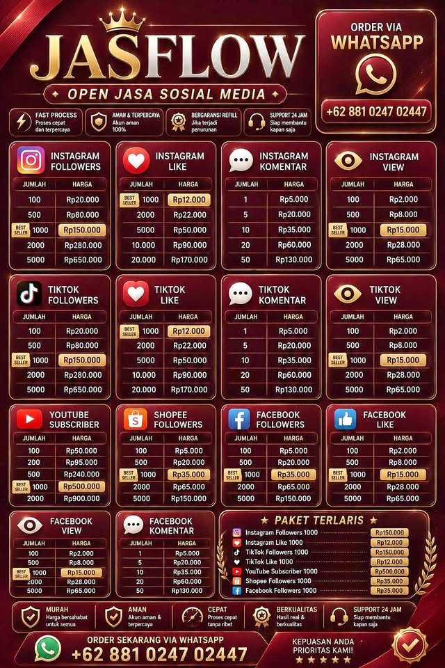 followers Instagram Tiktok FB Real account Indonesia