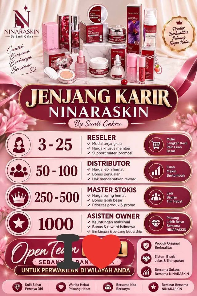 Mau tumbuh & sukses bersama? Ninaraskin glowing promo