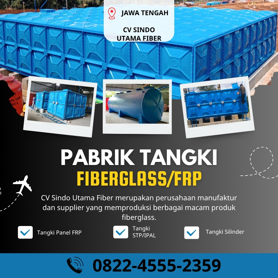 Tangki Fiberglass FRP-Jual Tangki Air, Panel & Silinder Semarang Jawa Tengah