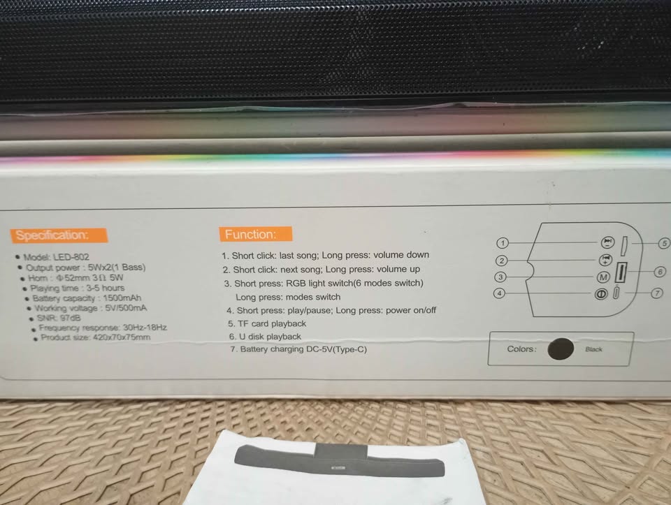 Speaker Bluetooth Kisonli LED-802 Original