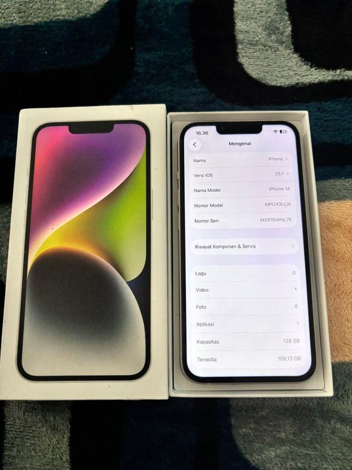 FOR SALE: iPhone 14 Inter 128GB — Kondisi Mulus