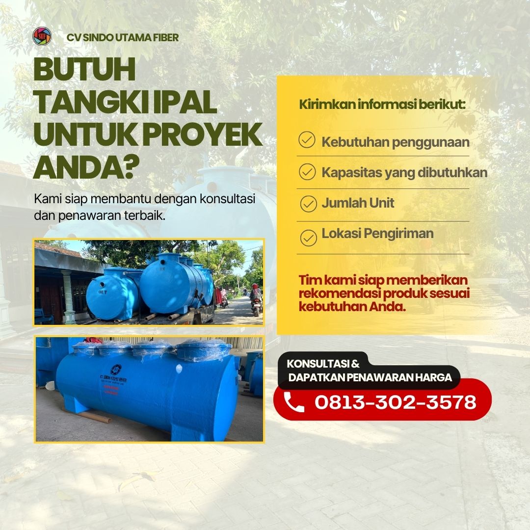 Produsen Tangki Tangki IPAL Lumajang untuk Rumah, Usaha dan Proyek
