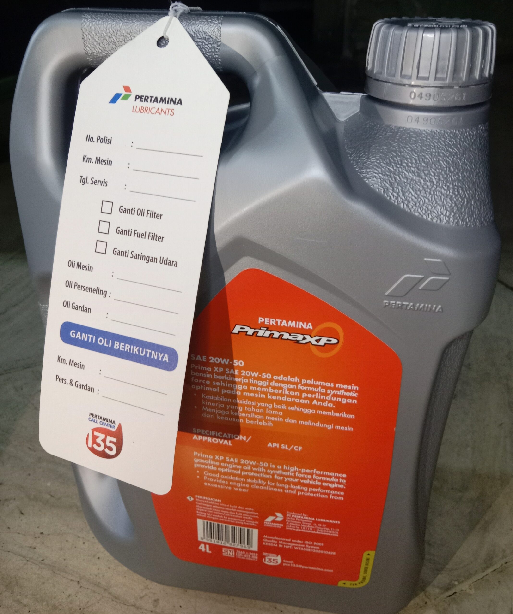 Oli Prima XP 4 Liter SAE 20W – 50