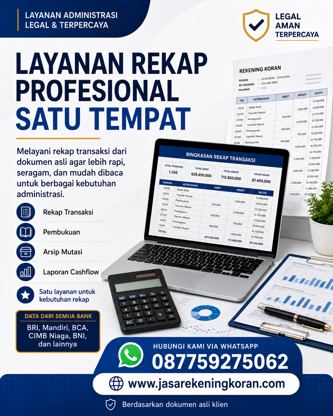 JASA EDIT REKENING KORAN BANK
