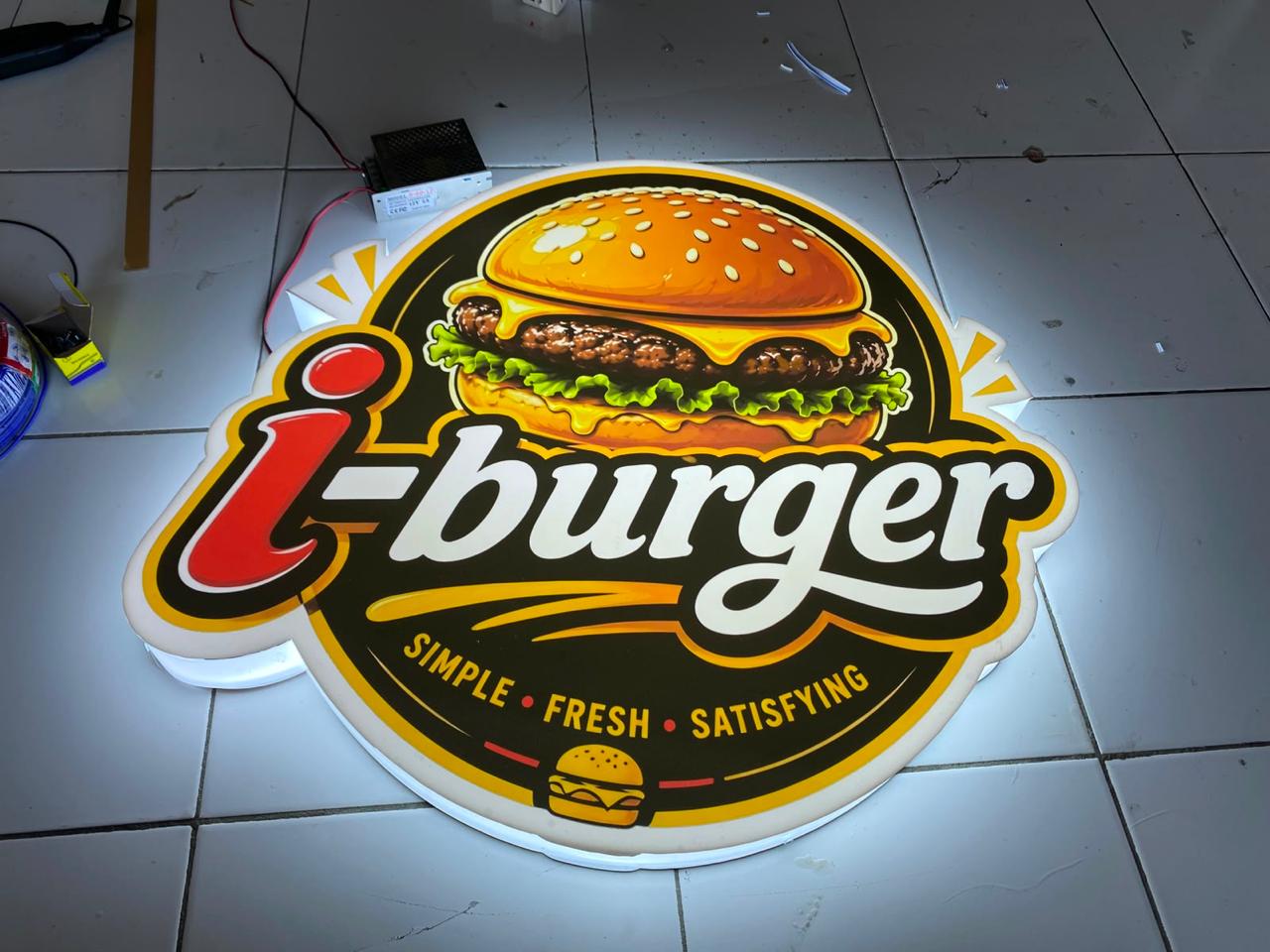 NEONBOX FULL AKRILIK 2 SISI LAMPU