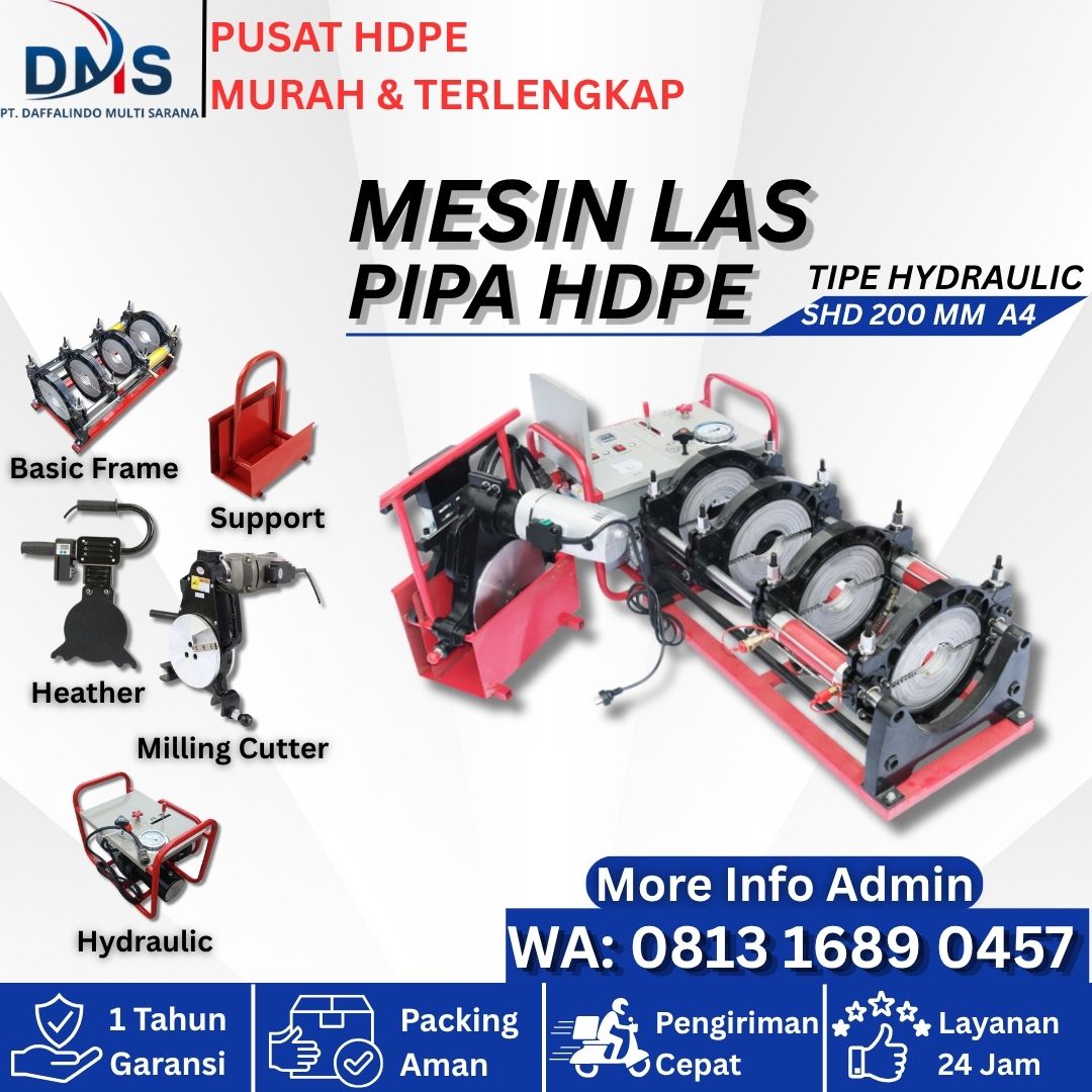 Jual Mesin Las Hdpe Hydraulic – Mesin Penyambung Pipa Hdpe Sistem Hydraulic