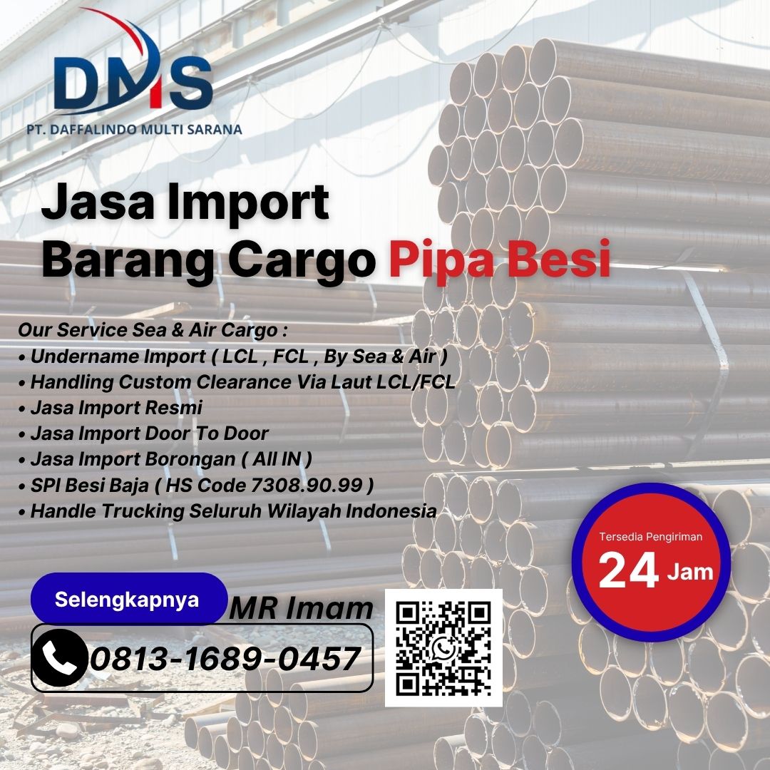 Jasa Import Pipa Besi Dari China Door To Door Terima Beres