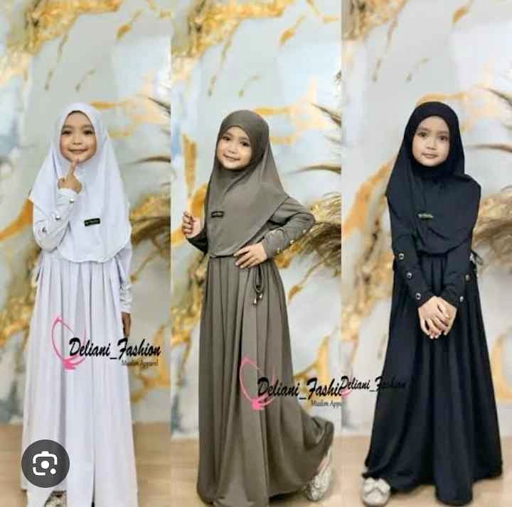 Gamis Anak Set Jilbab 1-4 th 100rb Ger 3