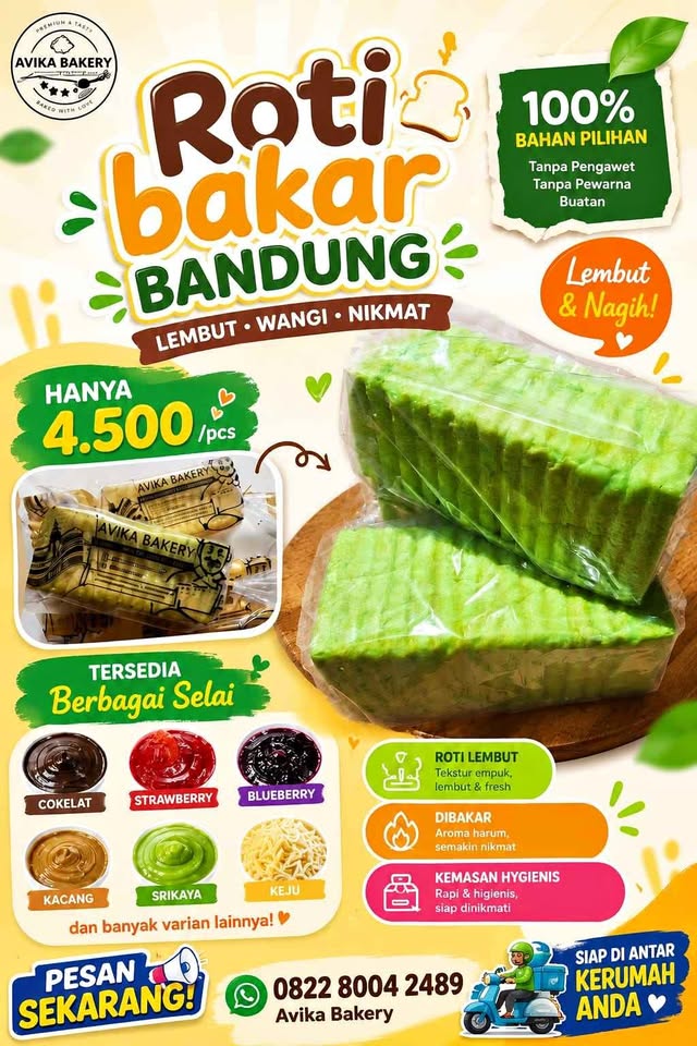 AGEN ROTI BAKAR KHAS BANDUNG AVIKA BAKERY