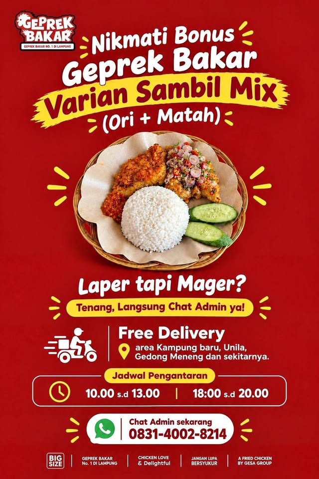 Ayam Geprek Bakar No. 1 Di Lampung