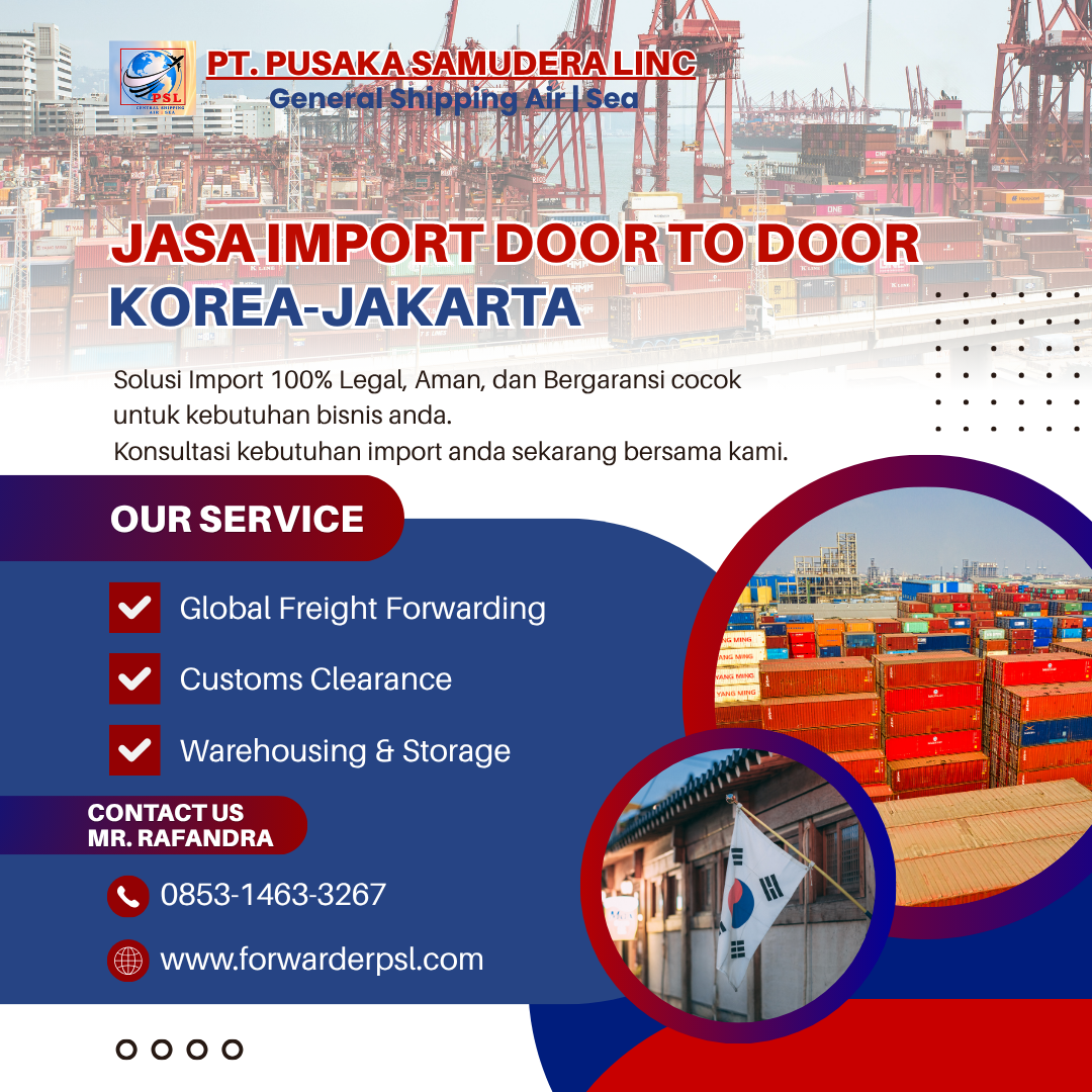 Jasa Import Door To Door Korea-Jakarta